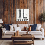 Landhuis Rustieke Staat Postcode Illinois Canvas Afdruk<br><div class="desc">Dit rustieke teken is een eenvoudige manier om uw liefde voor thuis te tonen. De postcode kan worden gepersonaliseerd met elke postcode in de staat. Maakt een geweldig cadeau. Creëer door Simply Farmhouse Press.</div>