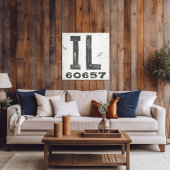 Landhuis Rustieke Staat Postcode Illinois Canvas Afdruk