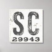 Landhuis Rustieke Staat Postcode South Carolina Canvas Afdruk (Voorkant)