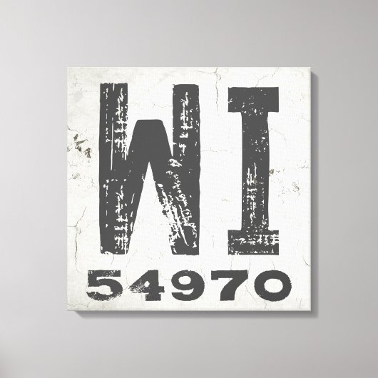 Landhuis Rustieke Staat Postcode Wisconsin Canvas Afdruk (Voorkant)