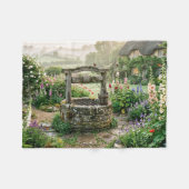 Landhuis Tuin Put Fleece Deken (Voorkant (Horizontaal))