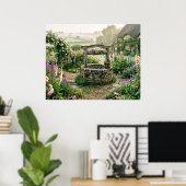 Landhuis Tuin Put Poster (Thuiskantoor)