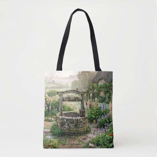 Landhuis Tuin Put Tote Bag (Voorkant)