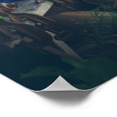 Landhuis veranda versierd met levendige pansies poster (Hoek)