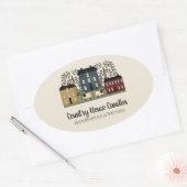 Landhuis Whimsical Craft Custom Ovale Sticker (Envelop)