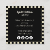 Landhuis Whimsical Kraft Vierkante Visitekaartje (Achterkant)