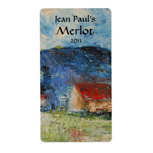 Landhuis Wijnlabel Etiket (Voorkant)