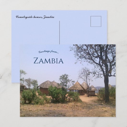 Landhuizen in Zambia Briefkaart (Voorkant / Achterkant)