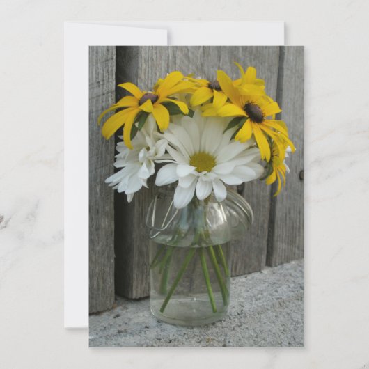 Landhuwelijk: Daisies & Black Eyed Susans Kaart (Voorkant)