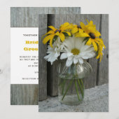 Landhuwelijk: Daisies & Black Eyed Susans Kaart (Voorkant / Achterkant)