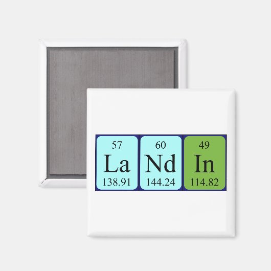 Landin Periodic table name magnet (Voorkant / Achterkant)