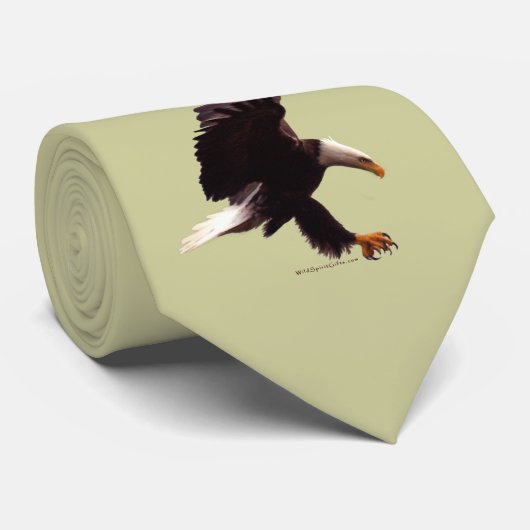 Landing American Bald Eagle Designer Stropdas (Opgerold)