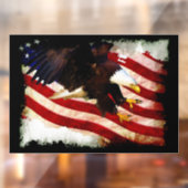 Landing Bald Eagles & Amerikaanse vlag Patriottisc Raamsticker (Vel 2)