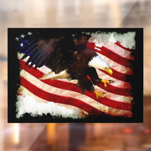 Landing Bald Eagles & Amerikaanse vlag Patriottisc Raamsticker (Vel 2)