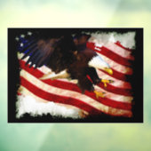 Landing Bald Eagles & Amerikaanse vlag Patriottisc Raamsticker (Vel 3)