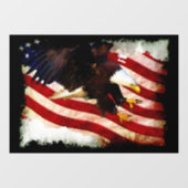 Landing Bald Eagles & Amerikaanse vlag Patriottisc Raamsticker (Vel)