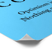 Landing Eagle Motivatie Vertrouwen Blauw Poster (Hoek)