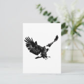 Landing Eagle Silhouette Briefkaart (Staand voorkant)