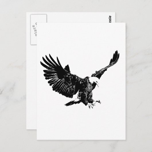 Landing Eagle Silhouette Briefkaart (Voorkant / Achterkant)