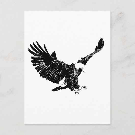Landing Eagle Silhouette Briefkaart (Voorkant)