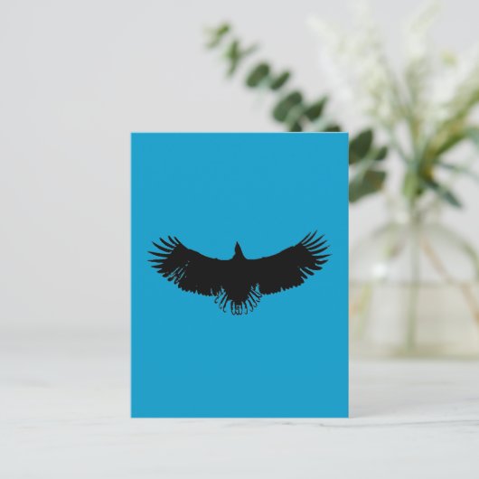 Landing Eagle Silhouette Briefkaart (Staand voorkant)