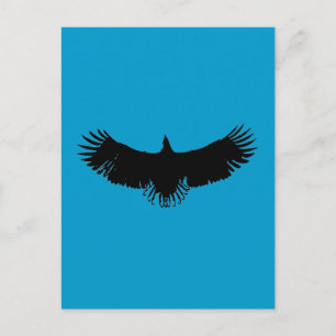 Landing Eagle Silhouette Briefkaart