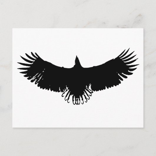 Landing Eagle Silhouette Briefkaart (Voorkant)