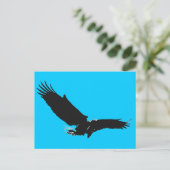 Landing Eagle Silhouette Briefkaart (Staand voorkant)