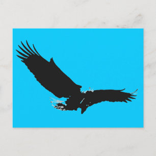 Landing Eagle Silhouette Briefkaart