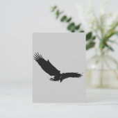 Landing Eagle Silhouette Briefkaart (Staand voorkant)