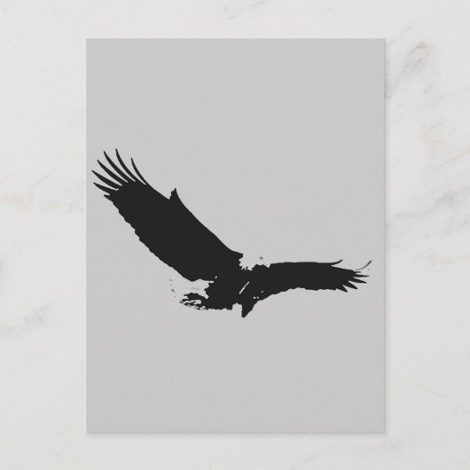 Landing Eagle Silhouette Briefkaart (Voorkant)