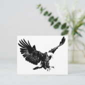 Landing Eagle Silhouette Briefkaart (Staand voorkant)