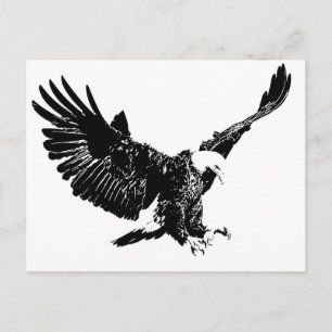 Landing Eagle Silhouette Briefkaart