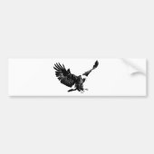 Landing Eagle Silhouette Bumpersticker (Voorkant)