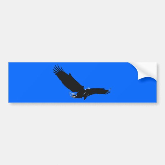Landing Eagle Silhouette Bumpersticker (Voorkant)
