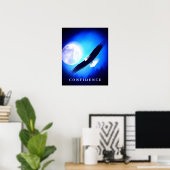 Landing Eagle Vertrouwen Blue Night Art Posters (Thuiskantoor)
