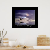 Landing Mallard Duck Wilderness Magic Foto afdrukk Poster (Keuken)