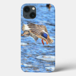 Landing Mallard Duck Wildlife Foto iPhone 13 Hoesje