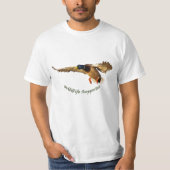 Landing Mannelijke Mallard Duck Wildlife T-shirt (Voorkant)