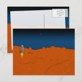 landing op Mars Briefkaart (Voorkant / Achterkant)