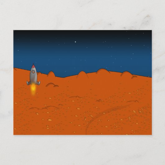 landing op Mars Briefkaart (Voorkant)