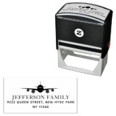 Landing Plane Elegant Reiziger Retouradres Zelfinktende Stempel (In situ)