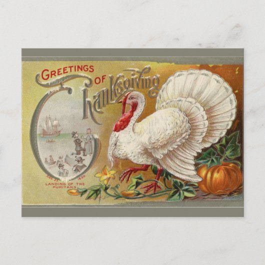  landing van de Puriteinen Thanksgiving Briefkaart (Voorkant)