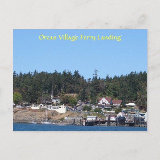Landing van het orcas Village Ferry Briefkaart (Voorkant)