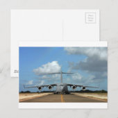 landing van militair vrachtvliegtuig briefkaart (Voorkant / Achterkant)