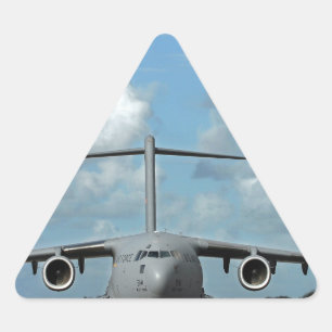 landing van militair vrachtvliegtuig sticker