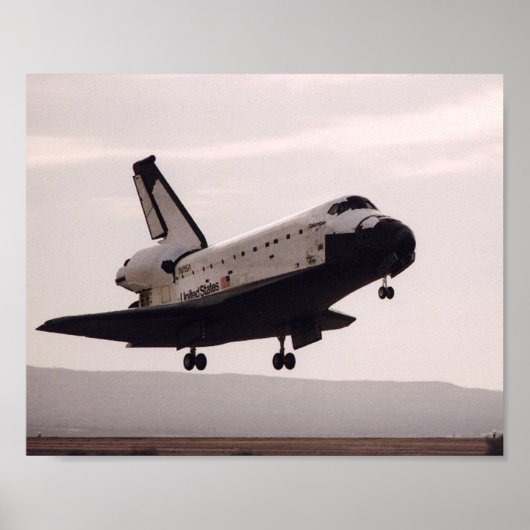 Landing van Space Shuttle Columbia (STS-55) Poster (Voorkant)