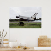Landing van Space Shuttle Endeavor (STS-108) Poster (Keuken)