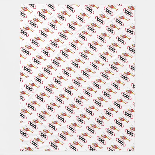 Landingshelikopter Fleece Deken (Voorkant)