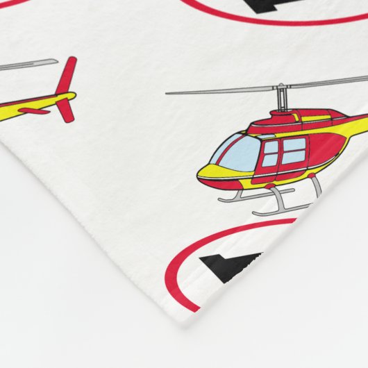 Landingshelikopter Fleece Deken (Hoek)